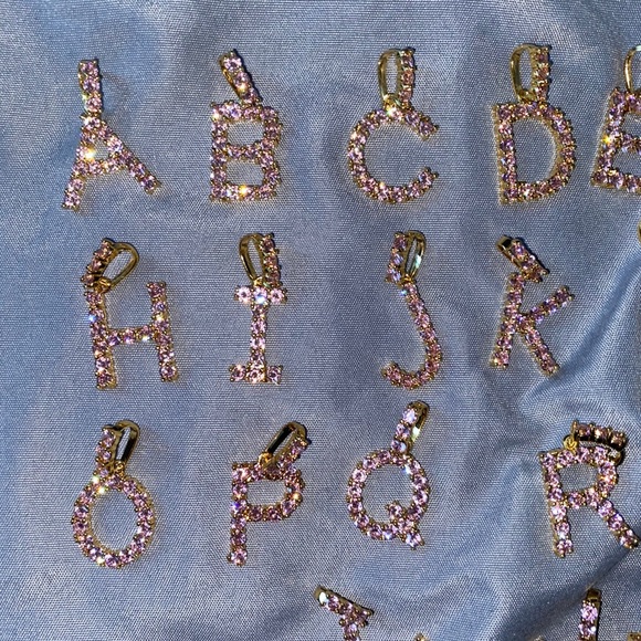 Letter Initial Pendant Tennis Chain - Picture 4 of 6